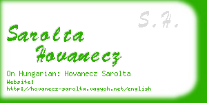 sarolta hovanecz business card